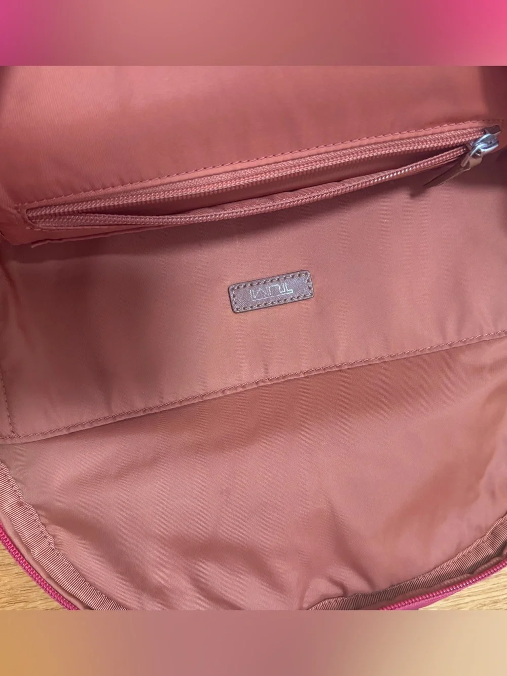 Tumi Hot Pink Compact Backpack